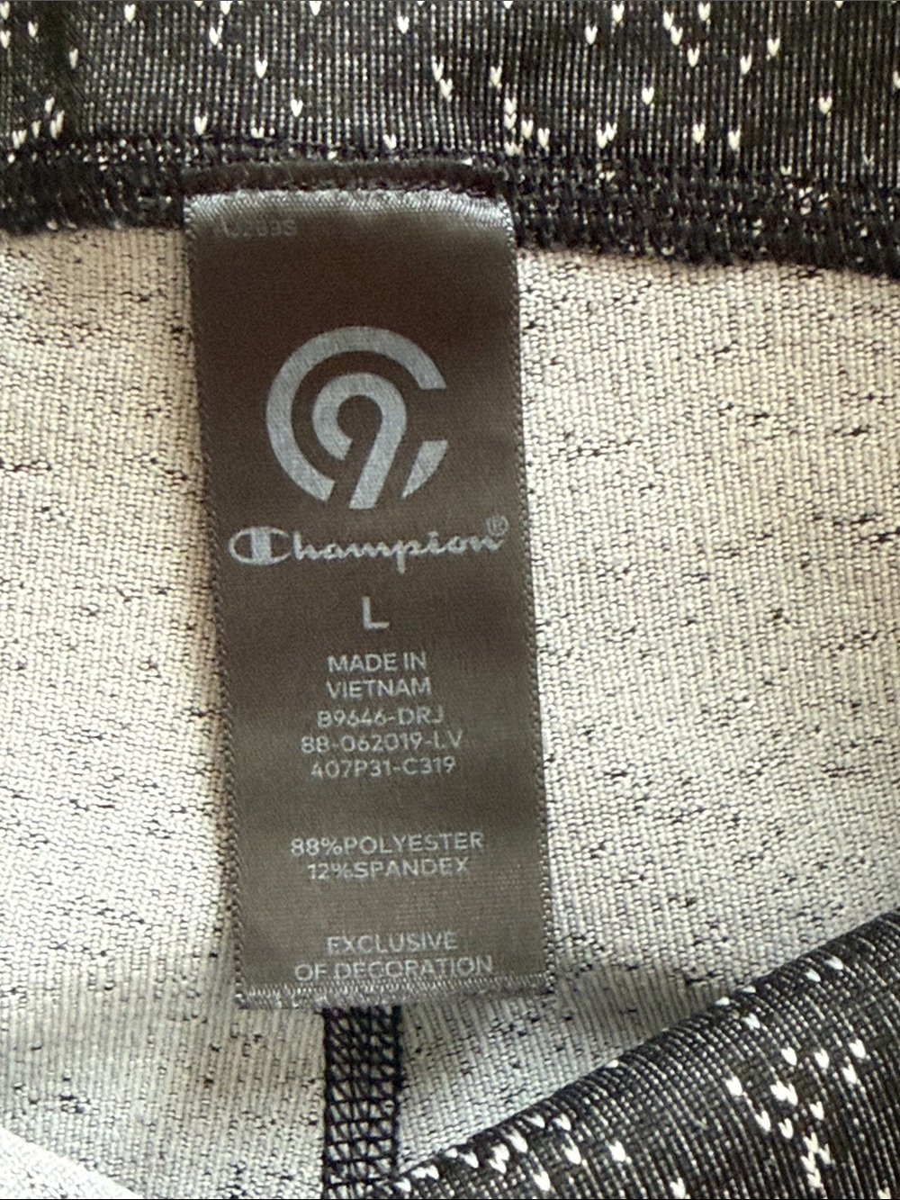 C9 BY CHAMPION ATHLETIC WORKOUT LEGGINGS SPECKLED OMBRÉ DESIGN SIDE POCKETS LG - Picture 6 of 14